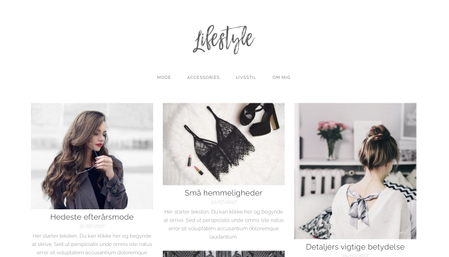 Livsstilsblog skabelon