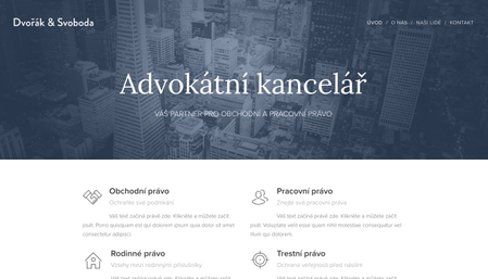 Šablona advokátní kancelář