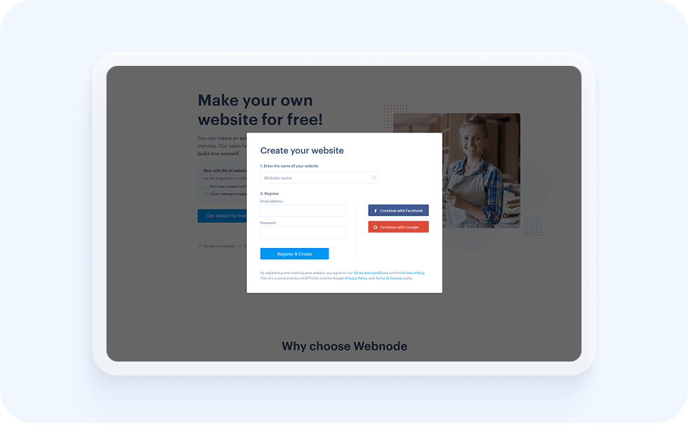 1. Sign up for free